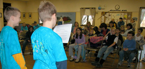 David and Luke sharing what they learned about ocean energy